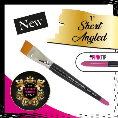 The Face Painting Shop Short 1 Inch Angled Brush (1" SHORT ANGLED)